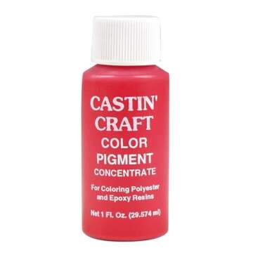 Environmental Technology Castin'Craft Opaque Pigment - Red (1 oz Kit) Polyester Casting Resin & Clea...