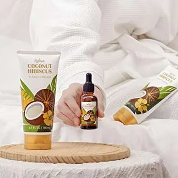 Bath and Body Set, Spa Gifts for Women, 10Pc Coconut Pamper gift Kit for Mum, Includes Bath Salt, Massage Oil, Bubble bath, Body Lotion, Tote Beach Bag, Valentines Eid Beauty Birthday Gift for her