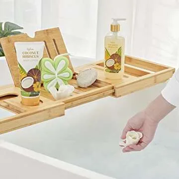 Bath and Body Set, Spa Gifts for Women, 10Pc Coconut Pamper gift Kit for Mum, Includes Bath Salt, Massage Oil, Bubble bath, Body Lotion, Tote Beach Bag, Valentines Eid Beauty Birthday Gift for her