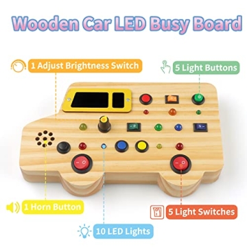 Bestbase Montessori Busy Board Toys for Toddlers 3+