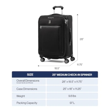 Travelpro Platinum Elite 25" Expandable Spinner Luggage