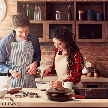 Cuisinel 12-Inch Cast Iron Skillet with Lid Set