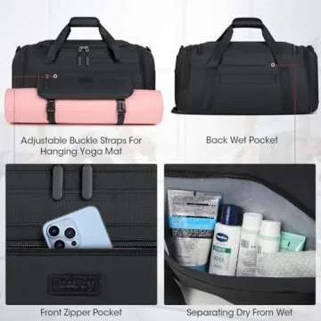 Versatile IGOLUMON Gym Bag with Shoe Compartment 55L