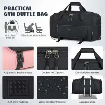 Versatile IGOLUMON Gym Bag with Shoe Compartment 55L