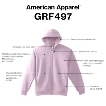 Top Comfort American Apparel Reflex Fleece Hoodie