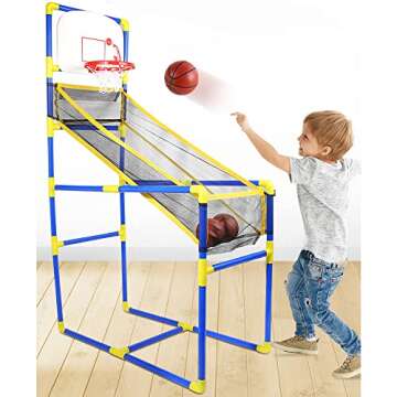 Cyeah Basketball Hoop Indoor for Kids - Arcade Game - Shooting System with Mini Hoop, 3 Inflatable Ball and Pump