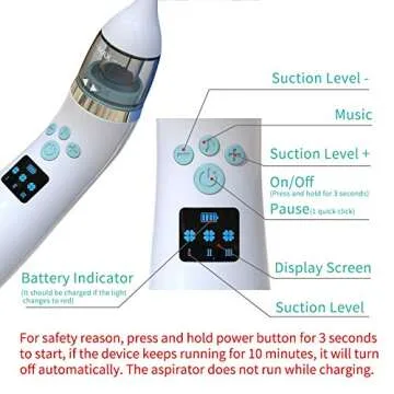 Rechargeable Electric Baby Nasal Aspirator with Music