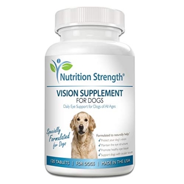 Nutrition Strength Eye Care for Dogs Daily Vision Supplement with Lutein, Zeaxanthin, Astaxanthin, C...