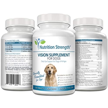 Nutrition Strength Daily Vision Supplement for Dogs 120 Tablets
