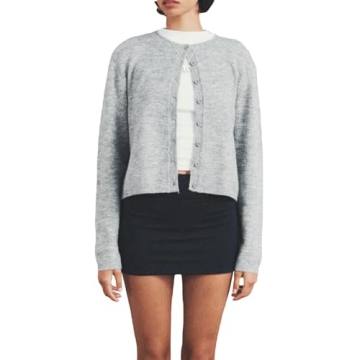 Stylish Women's Casual Crop Knit Cardigan - Y2K Chic and Comfortable