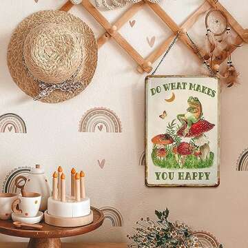Do What Makes You Happy,Cute Mushroom Wall Decor For Home