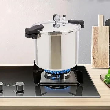 Efficient 23 Quart Pressure Cooker with Safety Features