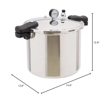 Efficient 23 Quart Pressure Cooker with Safety Features