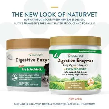 NaturVet – Digestive Enzymes for Dogs - Plus Probiotics & Prebiotics | Helps Support Diet Change &...