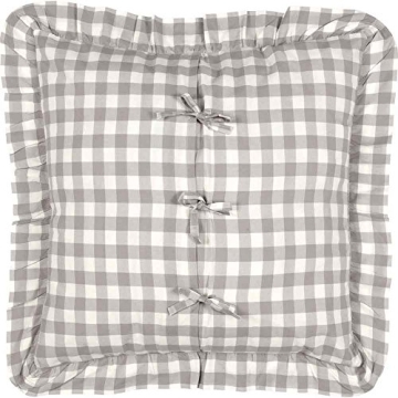Charming Farmhouse Grey Buffalo Check Euro Sham for Bedding