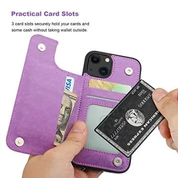 Vaburs iPhone 13 Wallet Case with Kickstand & Card Holder