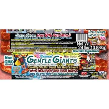 GENTLE GIANTS Dog Food with Real Beef & Bacon - 24lbs