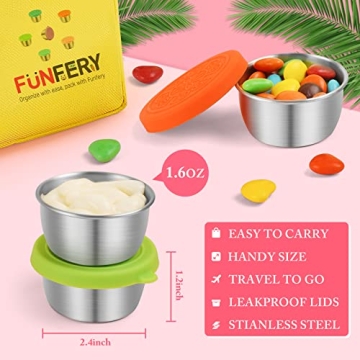 FUNFERY Stainless Steel Salad Dressing Container Set