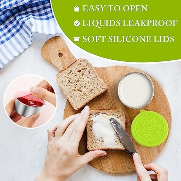 FUNFERY Stainless Steel Salad Dressing Container Set