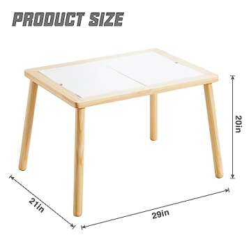 Beright Sensory Table, Indoor Childrens Table Play Sand Table for Toddlers, for Kid's Birthday, Christmas and Thanksgiving, not with Storage Bins, Patent Pending