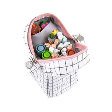 iSuperb 2 Pcs Stand Up Pencil Case Telescopic Design