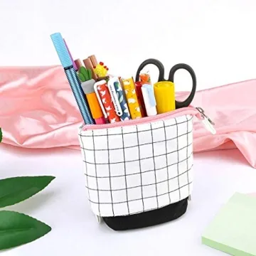iSuperb 2 Pcs Stand Up Pencil Case Telescopic Design
