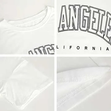 Stylish Women's Oversized Los Angeles Graphic Tees