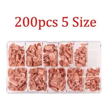 200pcs Nail Tip Replacement Set for Practice & Training