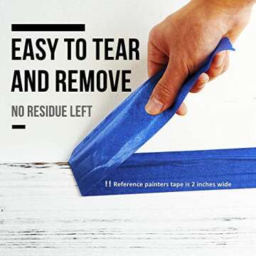 Lichamp 10-Piece Blue Painters Tape 1 inch, Blue Masking Tape Bulk Multi Pack, 1 inch x 55 Yards x 10 Rolls (550 Total Yards)