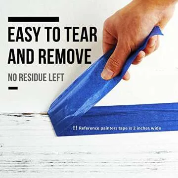 Lichamp 10-Piece Blue Painters Tape 1 inch, Blue Masking Tape Bulk Multi Pack, 1 inch x 55 Yards x 10 Rolls (550 Total Yards)