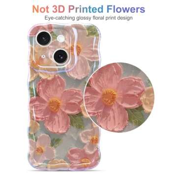 Stylish Jusy Case for iPhone 15 with Floral Design
