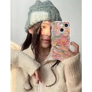 Stylish Jusy Case for iPhone 15 with Floral Design