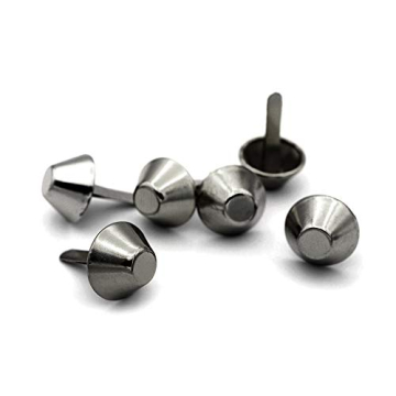 CRAFTMEMORE Cone Brads Purse Feet Handbag Flat Nailheads - 100 PCS