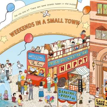 1000 Piece Puzzle for Adults, MOMIBOOK Jigsaw Puzzles of Vintage Village Town, Painting Image Funny Puzzle for Women, Toys & Game Puzzle, Hobbies for Birthday Christmas