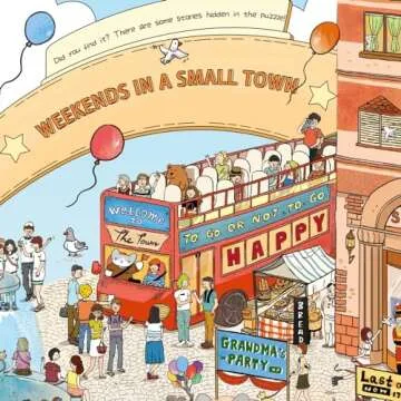 1000 Piece Puzzle for Adults, MOMIBOOK Jigsaw Puzzles of Vintage Village Town, Painting Image Funny Puzzle for Women, Toys & Game Puzzle, Hobbies for Birthday Christmas