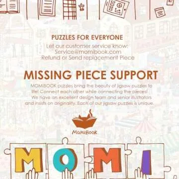 1000 Piece Puzzle for Adults, MOMIBOOK Jigsaw Puzzles of Vintage Village Town, Painting Image Funny Puzzle for Women, Toys & Game Puzzle, Hobbies for Birthday Christmas