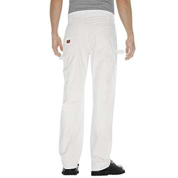 Dickies Industrial Wear 1953 Relaxed Fit Cotton Utility Painters Pants for Men, White