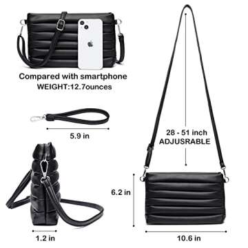 Small Crossbody Shoulder Bag for Women, Trendy Simple Shoulder Purses, Clutch Wallet with Wristlet Strap…