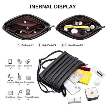 Small Crossbody Shoulder Bag for Women, Trendy Simple Shoulder Purses, Clutch Wallet with Wristlet Strap…