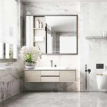 Fleanil Faux Orchid Flowers with Silver Ceramic Vase