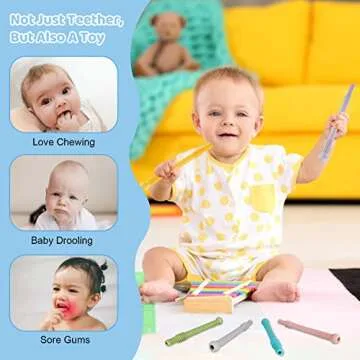 Hollow Teether Tubes for Infants - Safe & Durable Chew Toys