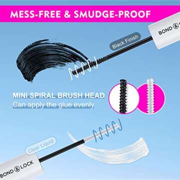 CAELYMINE Lash Bond and Seal 10ml: Super Strong Cluster Glue for Sensitive Eyes