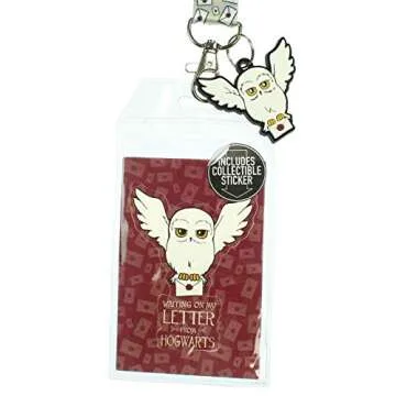 Harry Potter Hedwig ID Lanyard Badge Holder with Charm