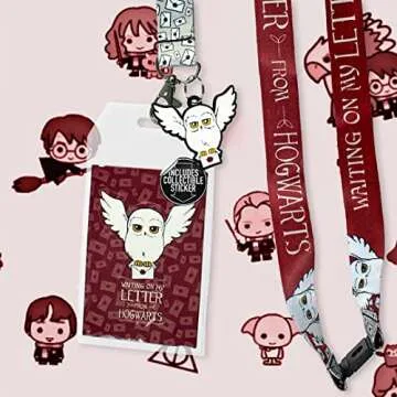 Harry Potter Hedwig ID Lanyard Badge Holder with Charm
