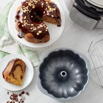 Instant Pot Non-Stick Fluted Cake Pan for Versatile Baking
