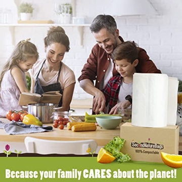 Second Nature Bags - 10L Certified Compostable Kitchen Waste, 100 Count