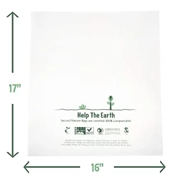 Second Nature Bags - 10L Certified Compostable Kitchen Waste, 100 Count