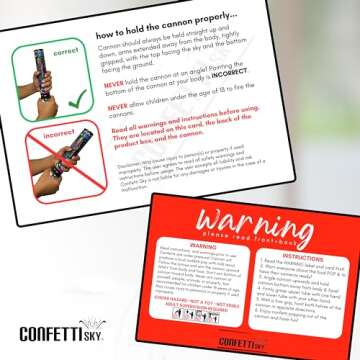 Confetti Sky 12 Inch Confetti Cannons for Every Celebration