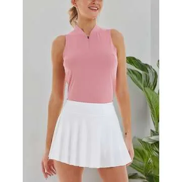 LastFor1 Women’s Golf Polo Sleeveless Shirt - UV Protection Athletic Top
