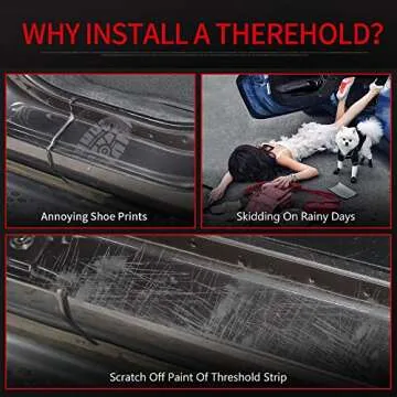 Door Sill Guards Entry Scuff Plate Cover Door Sill Guards Entry Scuff Plate Cover for Wrangler Accessories(for 2018-2022 JL JLU & 2020-2022 JT (Black)